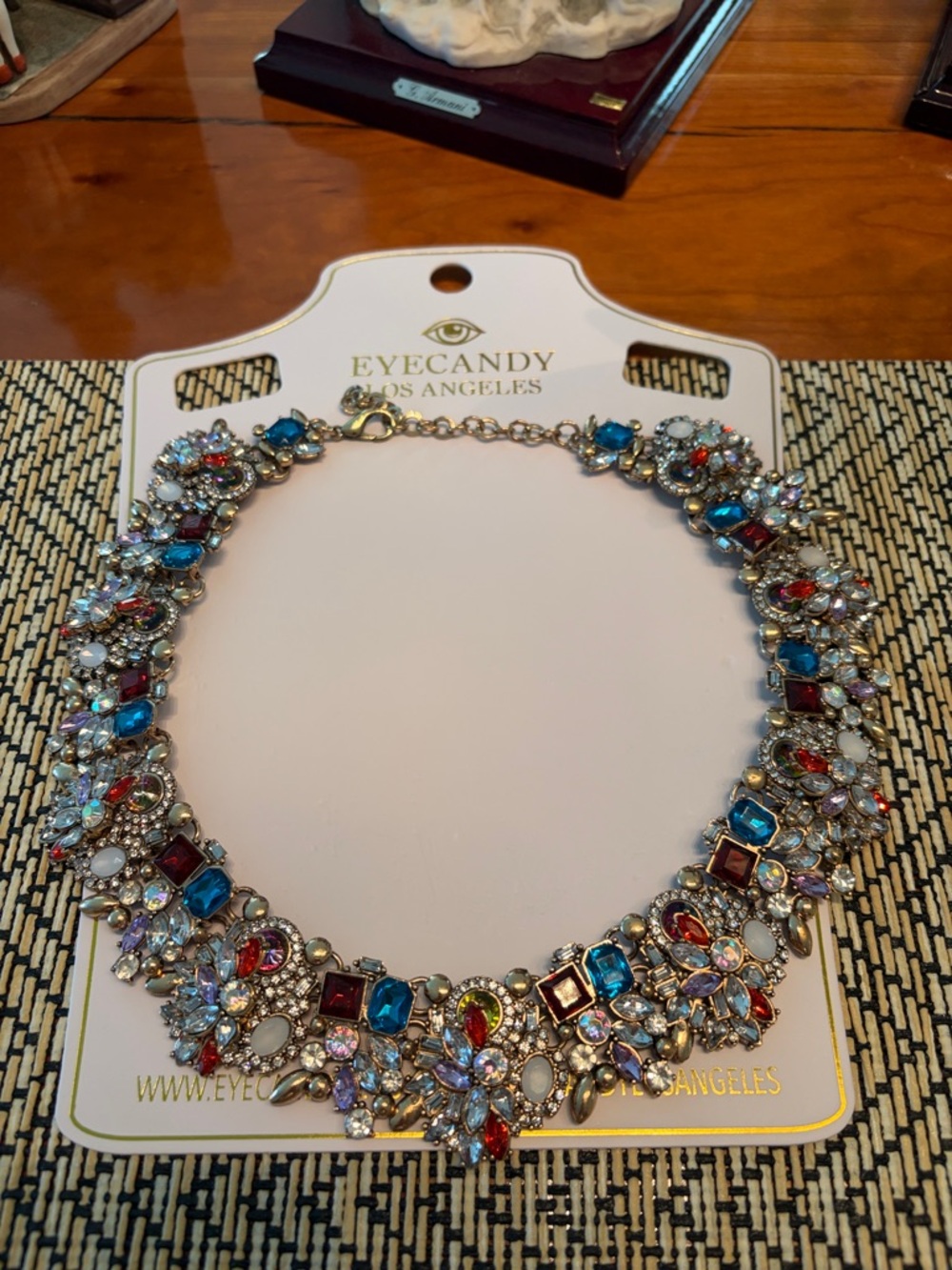 EYE CANDY Los Angeles Multicolor Crystal Statement Necklace
